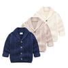 2021 Baby Boys Knitting Sweaters 100% Cotton Cardigan Spring Autumn Outfit Coat Style 2 Beige 3t view 2