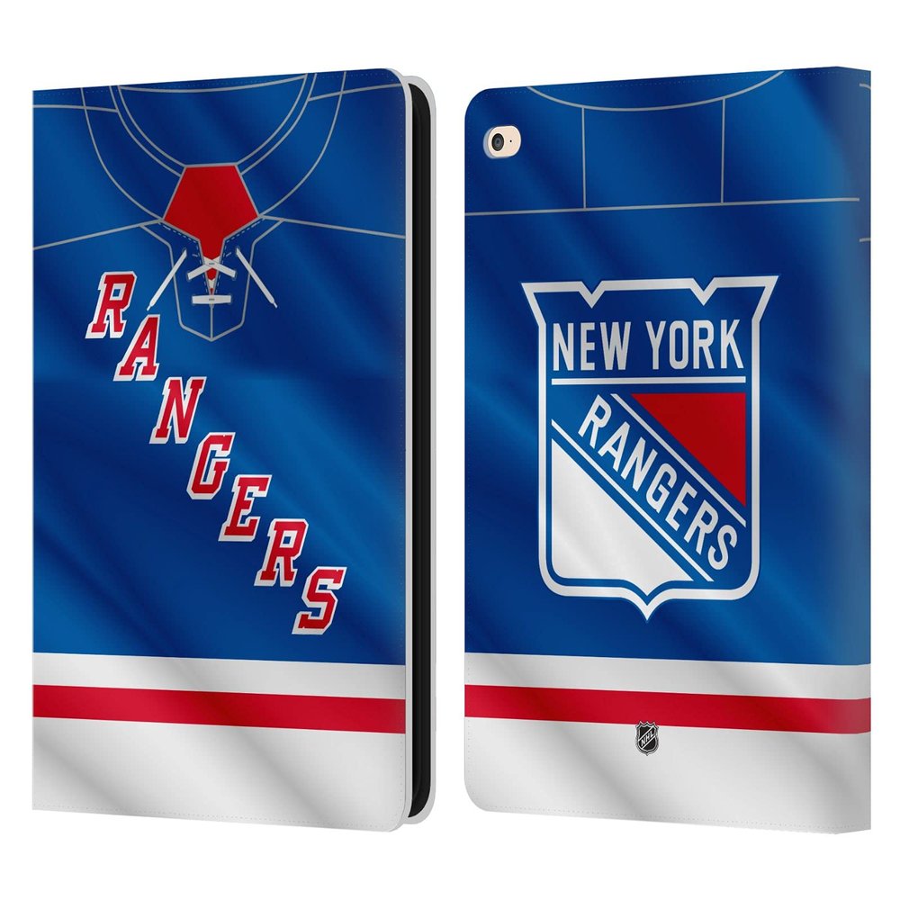 Head Case Designs Officially Licensed NHL Jersey New York Rangers Leather Wallet Case Compatible with Apple iPad Air 2 (2014)