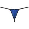 JAXFSTK Sexy Men's Stretch Cotton Micro Bikini Thong Underwear Soft G-String Contour Pocuh Tangas Blue L view 1