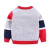 HEYDHSDC Toddler Cardigan Sweater Single Breasted Long Sleeve V-Neck Patchwork Kids Outerwear Navy Blue 12m view 3