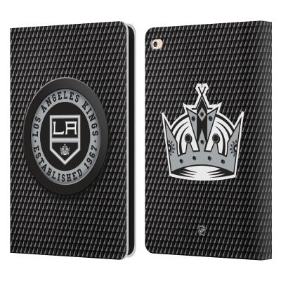 Head Case Designs Officially Licensed NHL Puck Texture Los Angeles Kings Leather Wallet Case Compatible with Apple iPad Air 2 (2014)