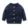 2021 Baby Boys Knitting Sweaters 100% Cotton Cardigan Spring Autumn Outfit Coat Style 2 Navy 6m view 1