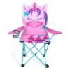 KABOER Kids Outdoor Folding Lawn and Camping Chair with Cup Holder and Carrying Bag, Children's Camping Chairs for Outdoor Beach Travel (Pink Unicorn) view 1