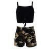 Choomomo Kids Girls 2 Pieces Dance Outfits Sleeveless Tank Tops with Shorts Athletic Leotard Tracksuit Green_Camouflage 6 Years view 1