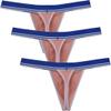 JAXFSTK Men's Stretch Cotton Bikini Thong Underwear Wide Waistband T-Back Soft String Tangas Bulge Pouch 3-Pack(Light Pink) M view 2