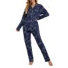 Tugege Pajamas Set Long Sleeve Sleepwear Womens Button Down Nightwear Pj Sets view 2