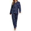 Tugege Pajamas Set Long Sleeve Sleepwear Womens Button Down Nightwear Pj Sets view 4