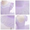 MYRISAM Toddler Girls Flutter Sleeve Lace Ballet Dance Dress Tutu Skirted Leotard Ballerina Dancewear Gymnastics Costume Lavender 8-9T view 4