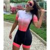 CYTSH Female cycling wear Female Team Triathlon Suit Women's Cycling Jersey Skinsuit Jumpsuit Set Gel (Color : 2072, Size : XXL) view 1