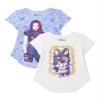 Disney Girls Descendants Movie Mal & Evie 2-Pack Bundle Set T-Shirt, Purple/White, 4-5 US view 1