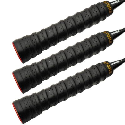 ATGRS Tennis Grip Tacky Tennis Racket Grip Tape Absorbent Anti-Slip Overgrip for Tennis Badminton Pickleball Racquet Handle Grip with Damping Ridges Overgrips (Black)