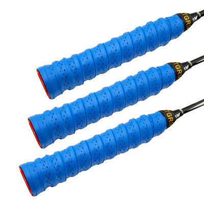 ATGRS Tennis Grip Tacky Tennis Racket Grip Tape Absorbent Anti-Slip Tennis Overgrip for Tennis Badminton Pickleball Racquet Handle Grip with Damping Ridges Overgrips (Royal Blue)