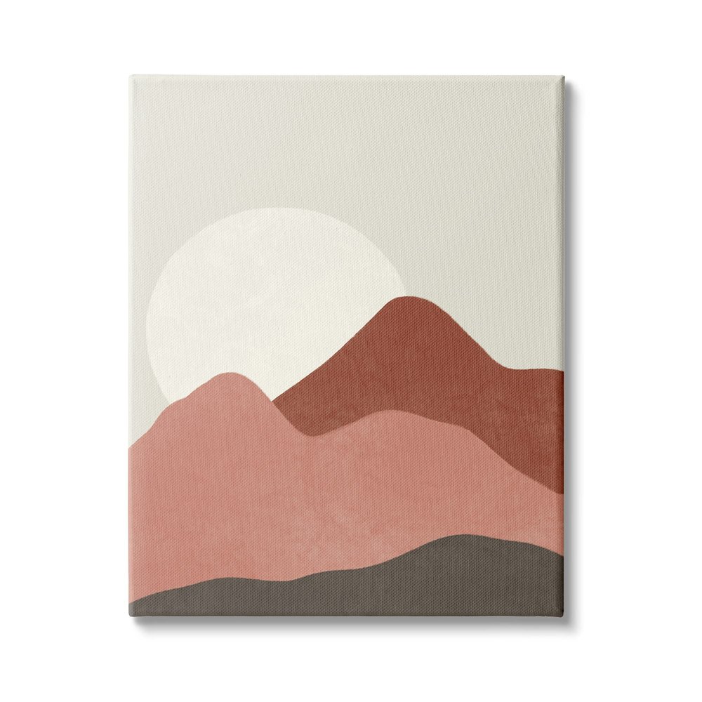 Stupell Industries Desert Mountain Sunrise Landscape Warm Terracotta Tones, Designed by Taylor Shannon Designs Canvas Wall Art, 24 x 30, Orange