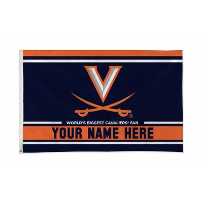 Rico Industries NCAA Virginia Cavaliers Personalized - Custom 3' x 5' Banner Flag - Made in The USA - Indoor or Outdoor Dcor