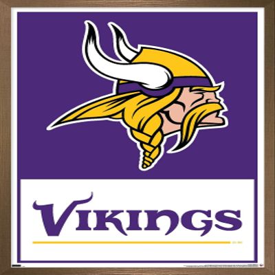 NFL Minnesota Vikings - Logo 21 Wall Poster, 34L" x 22.4W", Bronze Framed Version