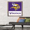 NFL Minnesota Vikings - Logo 21 Wall Poster, 34L" x 22.4W", Bronze Framed Version view 2