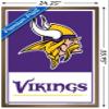 NFL Minnesota Vikings - Logo 21 Wall Poster, 34L" x 22.4W", Bronze Framed Version view 3