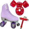 Atom Skates Jackson Finesse Roller Skates/Viper Nylon Plate/Size: Women's Adult 6 Color: Lilac Bundled with Red Pulse Wheels and Tool view 1