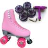 Atom Skates Jackson Finesse Roller Skates/Viper Nylon Plate/Size: Women's Adult 4 Color: Lilac Bundled with Purple Pulse Lite Wheels and Tool view 1