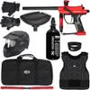 Action Village Kingman Spyder Fenix Level 2 Protector Paintball Gun Package Kit (Gloss Red, Glove Size: Small/Medium)