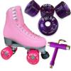 Atom Skates Jackson Finesse Roller Skates/Viper Nylon Plate/Size: Women's Adult 6 Color: Pink Bundled with Purple Pulse Wheels and Tool view 1