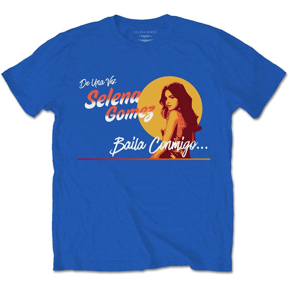 Selena Gomez Unisex T-Shirt: Mural - X-Large - Blue - Unisex