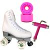 Atom Skates Jackson Finesse Roller Skates/Viper Nylon Plate/Size: Women's Adult 9 Color: White Bundled with Artistic Roll-Line Boxer Wheels and Tool view 1