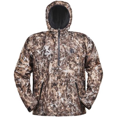 Gator Waders Mens 1/2 Zip Bog Hoodie - Windproof Waterproof Rain Resistant Duck Deer Turkey Hunting Camo Jacket & ATV Bogging Offroad Mud Riding Jacket for Waders (XX-Large, Seven)