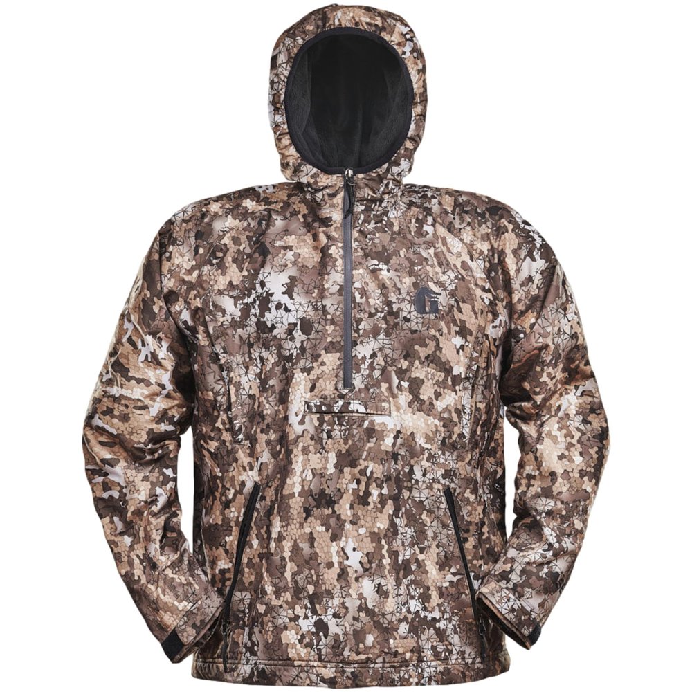 Gator Waders Mens 1/2 Zip Bog Hoodie - Windproof Waterproof Rain Resistant Duck Deer Turkey Hunting Camo Jacket & ATV Bogging Offroad Mud Riding Jacket for Waders (XX-Large, Seven)