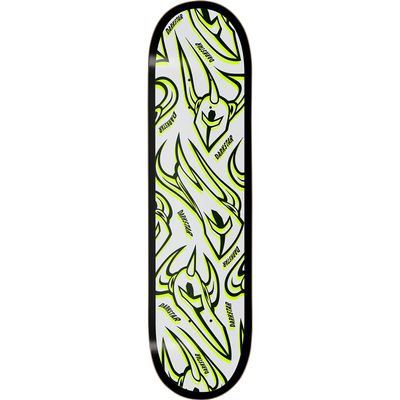 Darkstar Overprint Skateboard Deck -8.25 White/Lime Rhm - (Bundled with Free 1" Hardware Set)