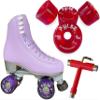 Atom Skates Jackson Finesse Roller Skates/Viper Nylon Plate/Size: Women's Adult 9 Color: Lilac Bundled with Red Pulse Glitter Wheels and Tool view 1