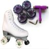 Atom Skates Jackson Finesse Roller Skates/Viper Nylon Plate/Size: Women's Adult 4 Color: White Bundled with Purple Pulse Lite Wheels and Tool view 1