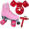 Atom Skates Jackson Finesse Roller Skates/Viper Nylon Plate/Size: Women's Adult 8 Color: Pink Bundled with Red Pulse Wheels and Tool view 1