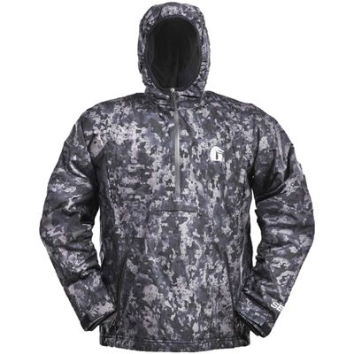 Gator Waders Mens 1/2 Zip Bog Hoodie - Windproof Waterproof Rain Resistant Duck Deer Turkey Hunting Camo Jacket & ATV Bogging Offroad Mud Riding Jacket for Waders (XX-Large, 7 Black)