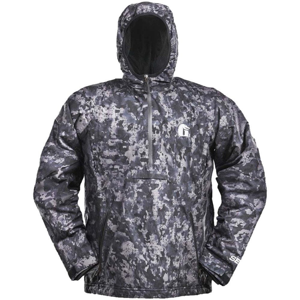 Gator Waders Mens 1/2 Zip Bog Hoodie - Windproof Waterproof Rain Resistant Duck Deer Turkey Hunting Camo Jacket & ATV Bogging Offroad Mud Riding Jacket for Waders (XX-Large, 7 Black)