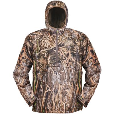 Gator Waders Mens 1/2 Zip Bog Hoodie - Windproof Waterproof Rain Resistant Duck Deer Turkey Hunting Camo Jacket & ATV Bogging Offroad Mud Riding Jacket for Waders (Medium, Mossy Oak Habitat)