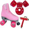 Atom Skates Jackson Finesse Roller Skates/Viper Nylon Plate/Size: Women's Adult 5 Color: Pink Bundled with Red Pulse Glitter Wheels and Tool view 1