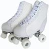 Classic Adult Size 6.5 Women's All White High Roller Skates with White Flash Light up Wheels for Fitness and Dance Used for Both Indoor and Outdoor Skating Made with Premium Quilted Faux Leather view 1