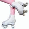 Classic Adult Size 6.5 Women's All White High Roller Skates with White Flash Light up Wheels for Fitness and Dance Used for Both Indoor and Outdoor Skating Made with Premium Quilted Faux Leather view 2