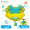 SwimSchool Ultra Swim Trainer  Heavy Duty Toddler Swim Vest Floatie  Comfortable Sweater-Fit Design with Adjustable Safety Seat  Seafoam Blue Lemon view 2