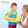 SwimSchool Ultra Swim Trainer  Heavy Duty Toddler Swim Vest Floatie  Comfortable Sweater-Fit Design with Adjustable Safety Seat  Seafoam Blue Lemon view 4