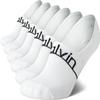 Calvin Klein Womens No Show Socks - 6 Pack Non Slip Heel Lightweight Cotton Blend Invisible Liner Socks for Women, Size 4-10, Classic White view 1