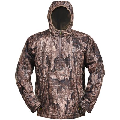 Gator Waders Mens 1/2 Zip Bog Hoodie - Windproof Waterproof Rain Resistant Duck Deer Turkey Hunting Camo Jacket & ATV Bogging Offroad Mud Riding Jacket for Waders (Small, Realtree Timber)