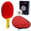 Counterstrike Alpha Dog Ping Pong Paddle Set | 6 Balls | Hard Protective Case | Professional Table Tennis Paddle | ITTF Approved | (Red Paddle Hard Case) view 1