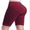 Design by Olivia Women's Basic Solid Active Yoga Biker Shorts Burgundy S view 1
