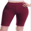 Design by Olivia Women's Basic Solid Active Yoga Biker Shorts Burgundy S view 2