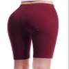Design by Olivia Women's Basic Solid Active Yoga Biker Shorts Burgundy S view 3