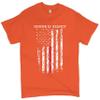 Honor & Respect Thin Red Line T-Shirt Firefighter American Flag Men's Tee Orange Small view 1