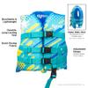 Oceans 7 US Coast Guard-Approved, Type III Kids Life Jacket  Personal Flotation Device with Comfortable Flex-Form-Fit Open-Sided Design  Seafoam Blue Lemon view 2