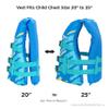 Oceans 7 US Coast Guard-Approved, Type III Kids Life Jacket  Personal Flotation Device with Comfortable Flex-Form-Fit Open-Sided Design  Seafoam Blue Lemon view 3